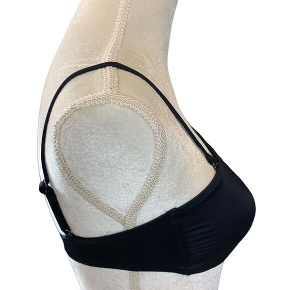 New! Andie Swim Size Med Women's Black The Bora Bora Bikini Top Removable Straps - Picture 7 of 13